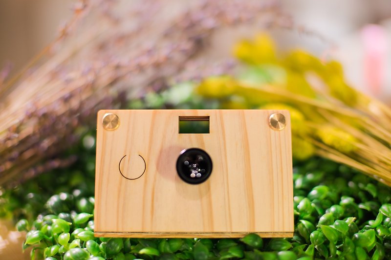 紙シュート紙はユーカリのカメラを撮影するために使用することができます（ハードカバーボックス、特殊効果レンズ2とSDカードを含む） - カメラ - 木製 ブラウン