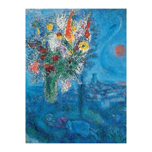 LIGHTO 光印樣 【藝術掛畫】Marc Chagall | Schlafende mit Blumen