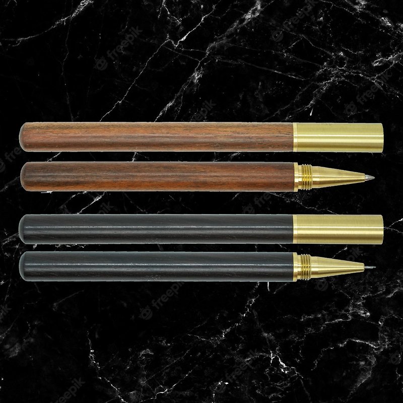 ブラック/ローズウッドペン - 油性・ゲルインクボールペン - 木製 