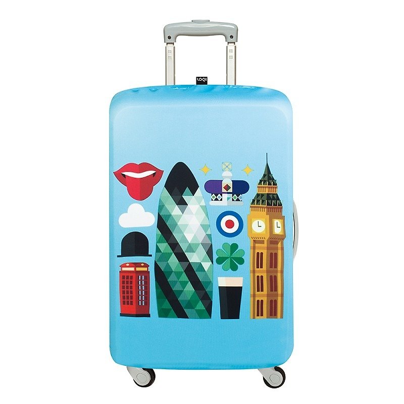 LOQI スーツケース ジャケット / ニューロンドン LLHEYLO [Lサイズ] - スーツケース - プラスチック ブルー