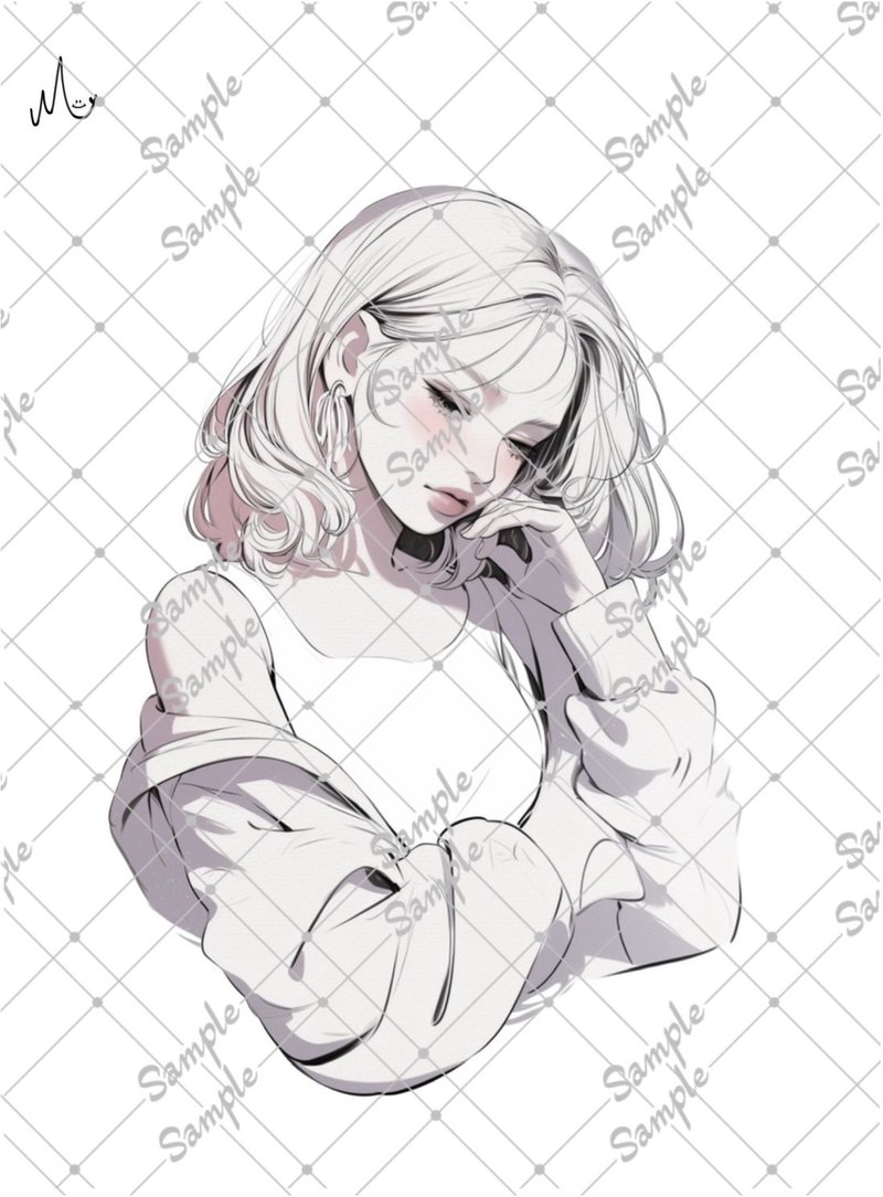 オリジナル人物ステッカー - 貼紙 - 紙 