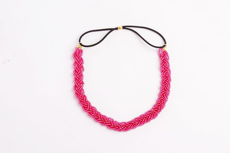 beads headband   cherryred - Hair Accessories - Rubber Red