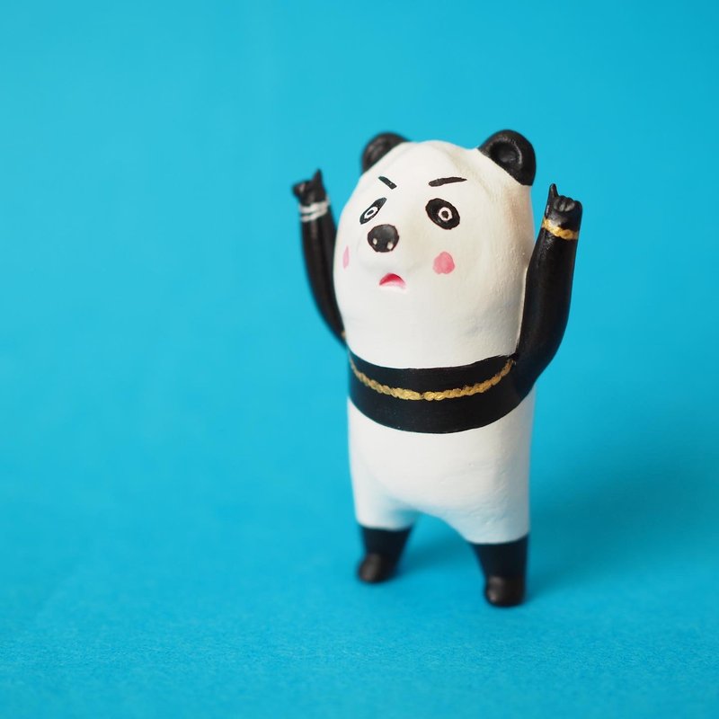 Dominating panda - 公仔/玩偶 - 黏土 白色