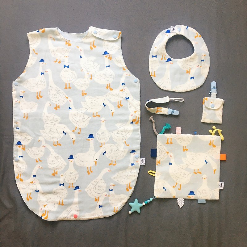 Newborn 5-piece set - quack - Baby Gift Sets - Cotton & Hemp Blue