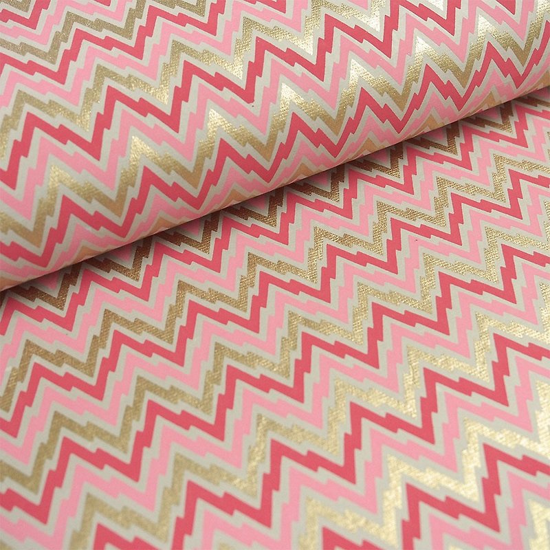 Shizen Pink Lightning Handmade Wrapping Paper - วัสดุห่อของขวัญ - กระดาษ หลากหลายสี
