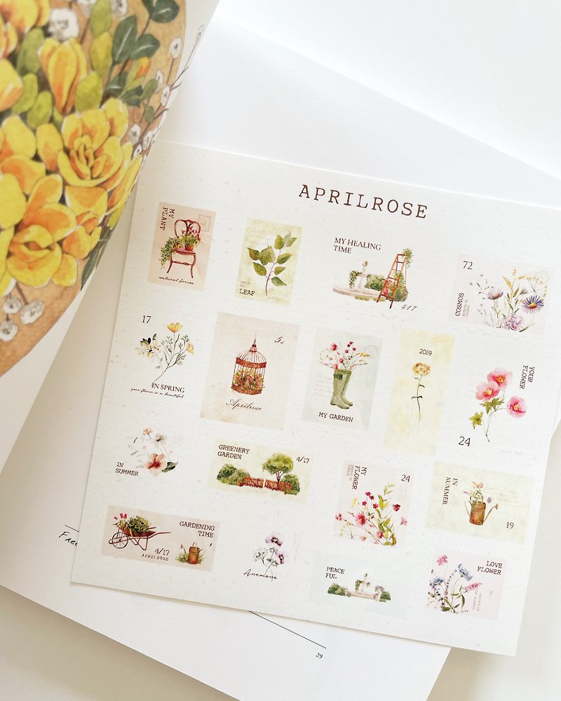 your garden stamp sticker - 貼紙 - 紙 