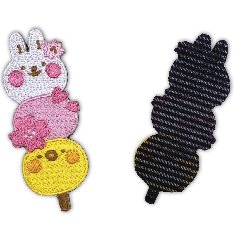 JzFun / 懶散兔與啾先生 刺繡無痕瀏海貼片(團子) - 其他 - 繡線 多色