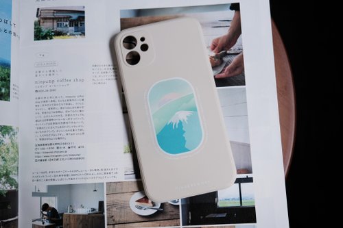 Fingers Work 燕麥色 機艙窗外的富士山 防摔手機殼 IPHONE CASE