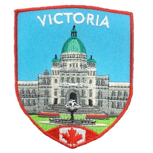 A-ONE 加拿大 卑詩省議會大廈 CANADA 熨燙刺繡布章 貼布 布標 燙貼 徽