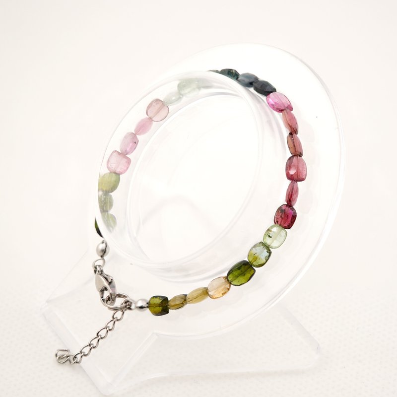 PolyGram Jewelry-Natural Colored Tourmaline Bracelet - สร้อยข้อมือ - เครื่องเพชรพลอย 