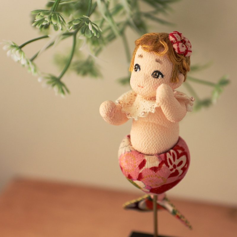 BJD crepe goldfish mermaid art doll creative doll - ตุ๊กตา - ดินเหนียว สึชมพู