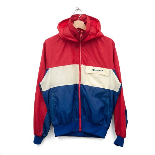 Champion red white shop and blue jacket