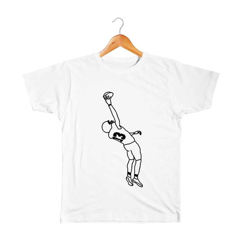 American football Kids T-shirt - เสื้อยืด - ผ้าฝ้าย/ผ้าลินิน ขาว