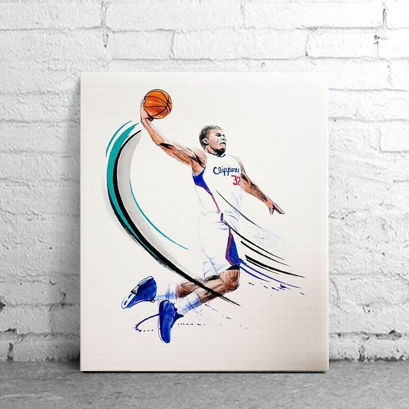 スポーツ愛好家のためのSLAMDUNKバスケットボールの肖像画の装飾絵画ギフトダイナミックな風水インク