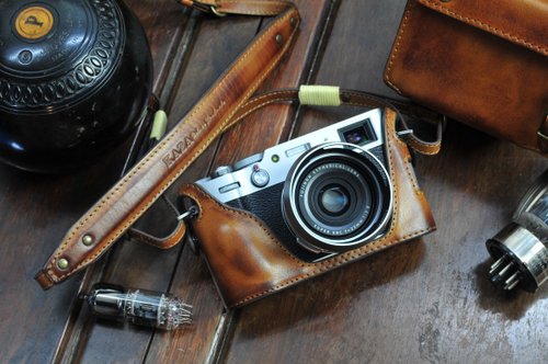FUJIFILM X100Vレザーケース FUJIFILM X100V用本革ボディスーツ/レザーケース