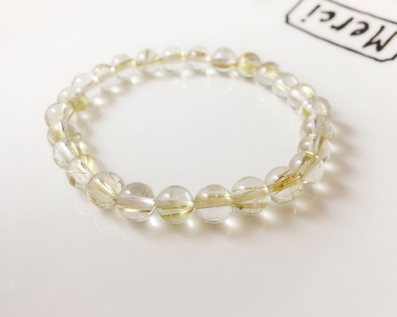 MH natural stone bracelet series _ titanium crystal _ wealth _ real shot - สร้อยข้อมือ - เครื่องเพชรพลอย สีทอง