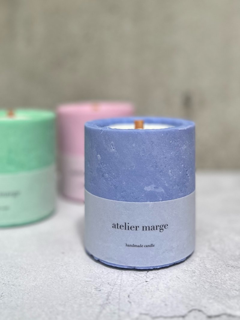 fragrance candle granité lavande - 香氛蠟燭/燭台 - 蠟 藍色