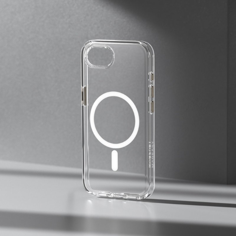 iPhone 16e Bright M 不發黃軍規磁吸透明殼 十年保固 - 手機殼/手機套 - 塑膠 
