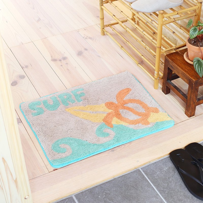 [Hot pre-order] Hawaiian surfing turtle mat 14223874025 - พรมปูพื้น - ผ้าฝ้าย/ผ้าลินิน 