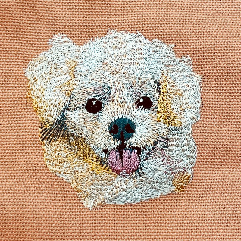 [Add-on purchase and customization] Customized pet head embroidery [Additional purchase and customization]_ Furry child texture electric embroidery - Custom Pillows & Accessories - Thread Multicolor