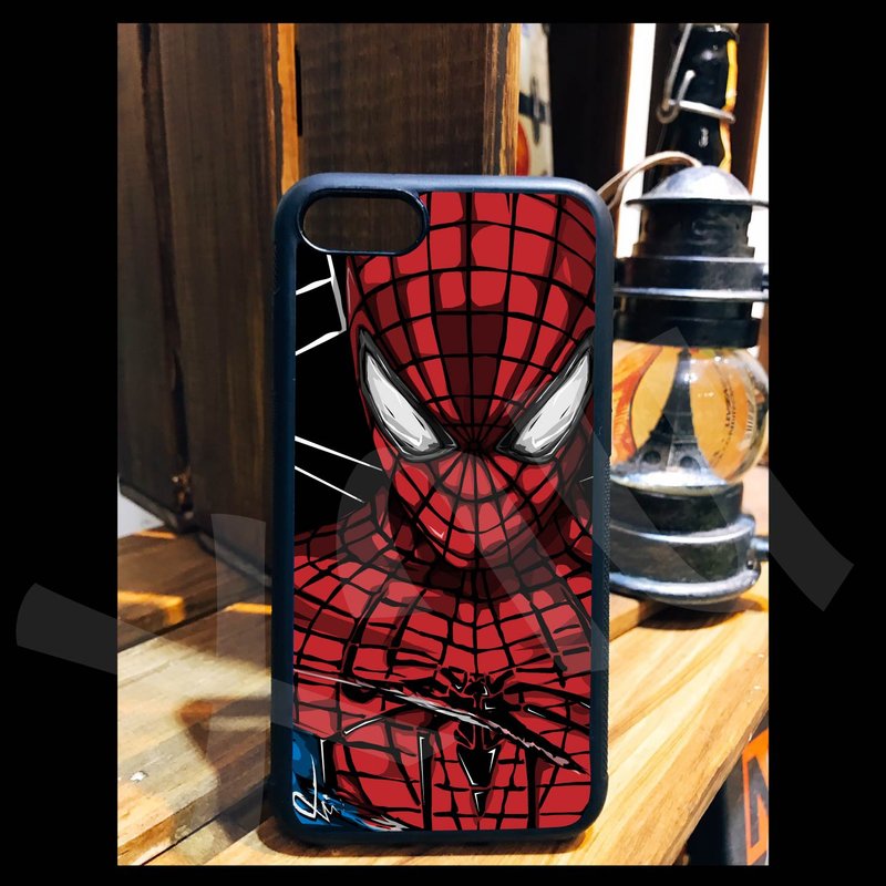 蜘蛛人 漫威 電影 手繪 客製 手機殼 iPhone 13 12 11 XR 8 7 14 - 手機殼/手機套 - 矽膠 