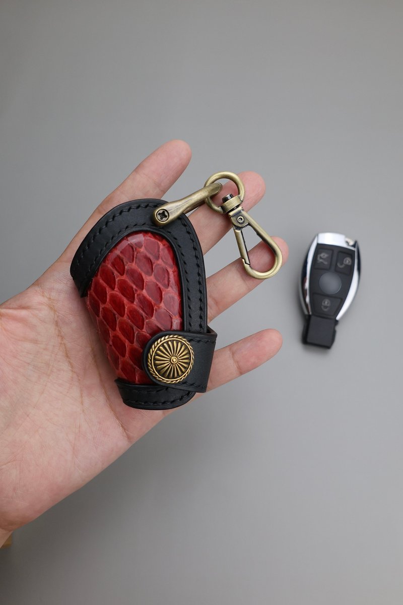 汽車鑰匙套 適用賓士 - 鑰匙圈/鑰匙包 - 真皮 
