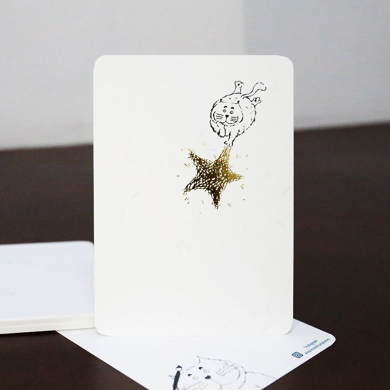 Paint your own starry sky stamp card postcard with envelope - การ์ด/โปสการ์ด - กระดาษ ขาว