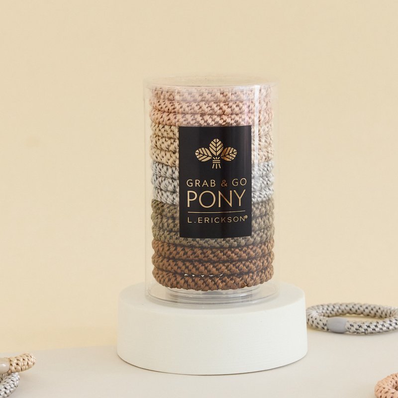 【L. ERICKSON Official Flagship】Chunky Elastic Hair Tie Canister 15 pcs || 