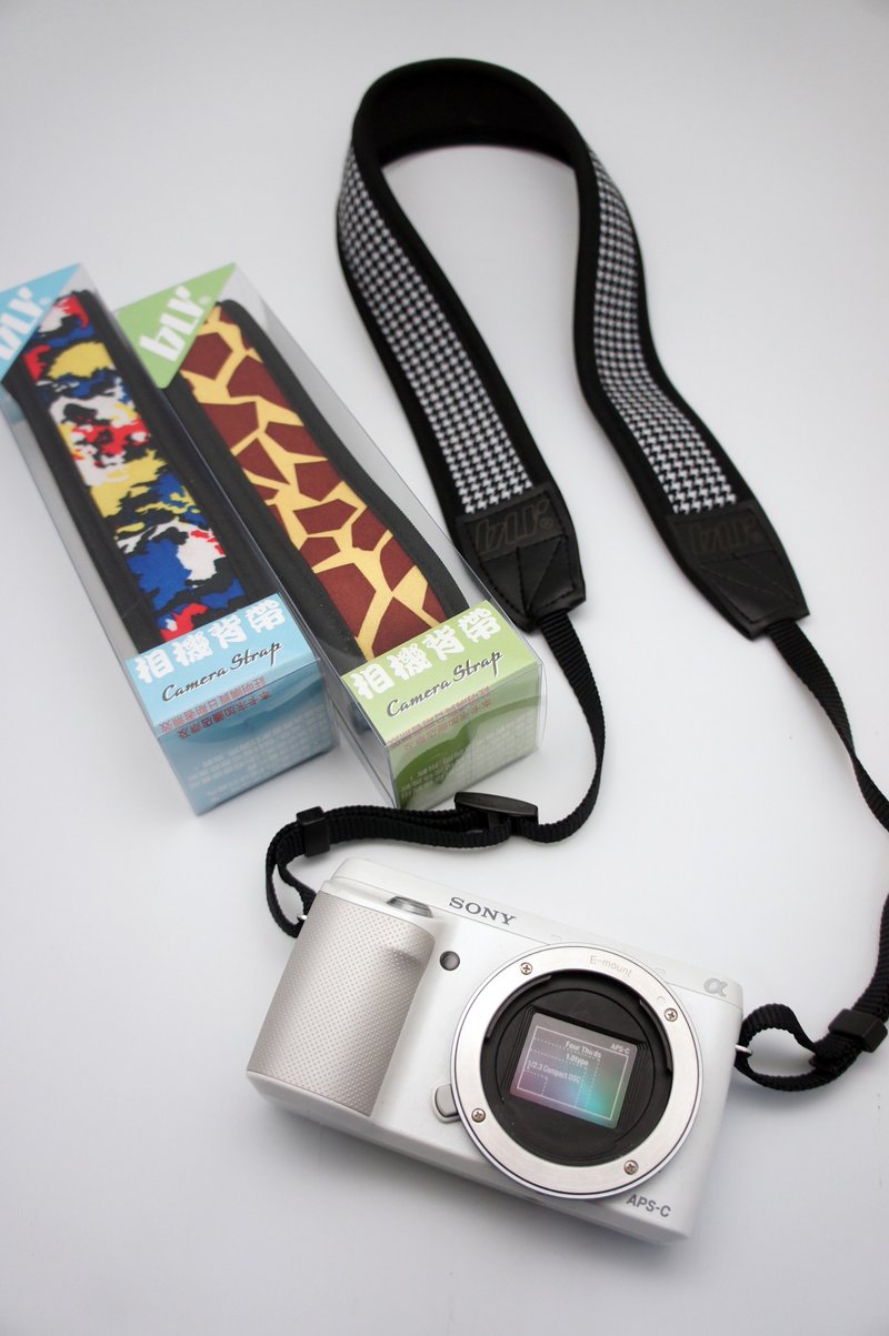 BLR 客製化 減壓 相機背帶 潛水布 Camera Strap - 相機背帶 - 其他材質 黑色