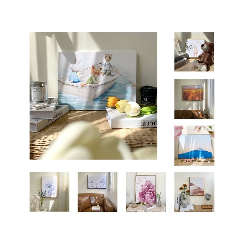 Refurbished discounts clearance - children's illustration hanging paintings/landscape photography hanging paintings/home decoration/room decoration - โปสเตอร์ - ผ้าฝ้าย/ผ้าลินิน หลากหลายสี