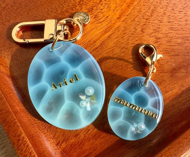 あの海 きらめき | 手作りレジンペンダント ペットタグ キーホルダー
