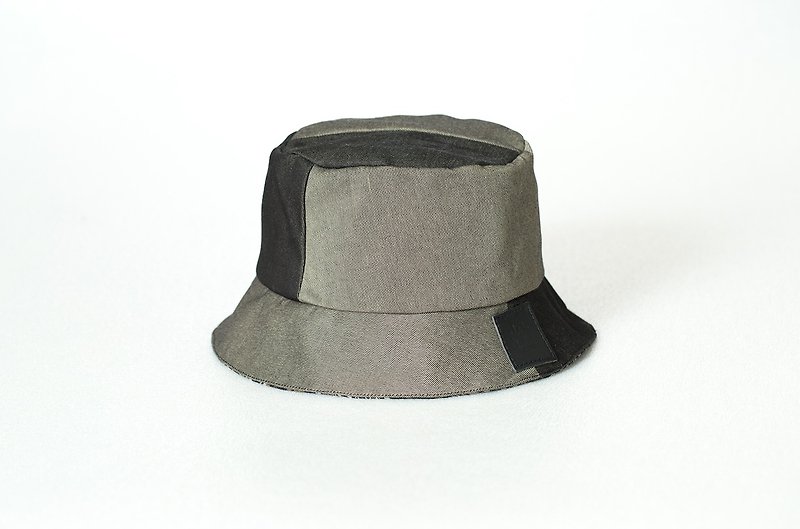 Wearing a fisherman hat on both sides-denim / zebra pattern - Hats & Caps - Cotton & Hemp Black