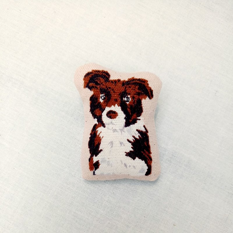 (Shepherd dog) brooch pin - Brooches - Cotton & Hemp Multicolor