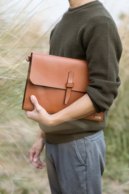 Hermes Etriviere Briefcase in Brown Togo Leather