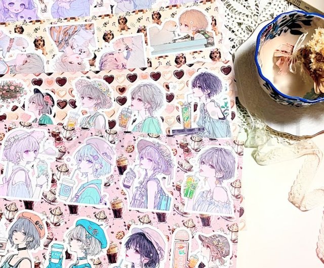 コラージュシート 素材紙 a4デザインペーパー 人物 女の子 Tomomi様