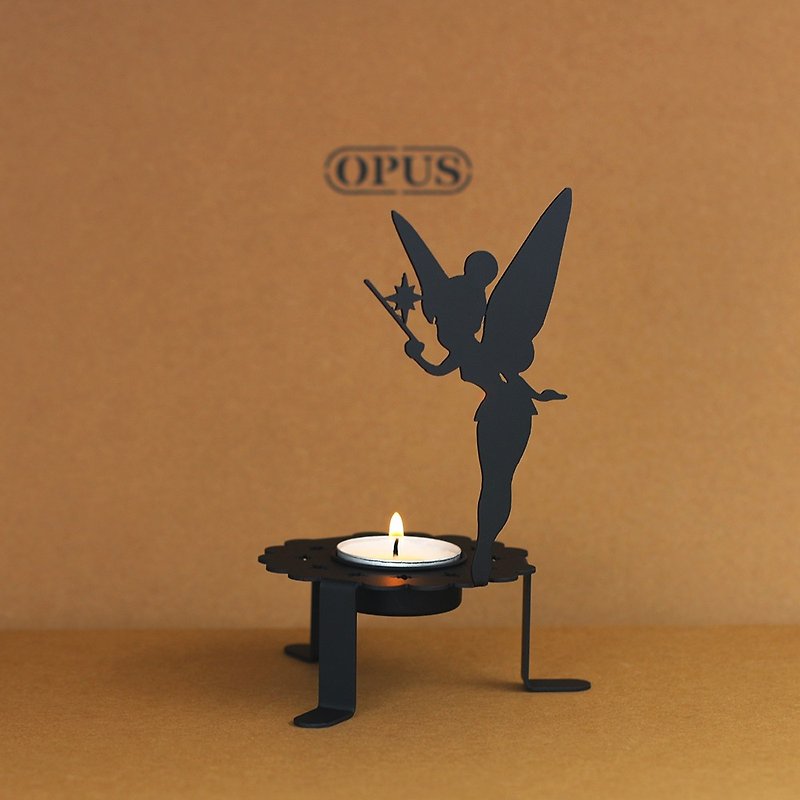 【OPUS Metalart】Light of Spirit - Flower Fairy Candle Holder (Black) / Home Office Shops / Wedding & Desktop Ornaments Arrangements / Small Candlestick / Candle Holder / Birthday Gifts / Photo Shoo Props Properties KL-ca06 (B) - Items for Display - Other Metals Black
