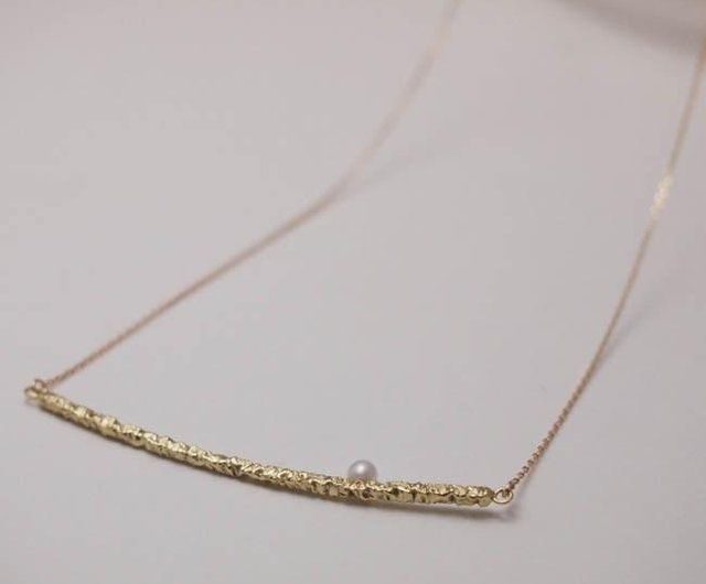 baras K18 necklace (pearl) [FN206] - 設計館Fetiche 項鍊- Pinkoi