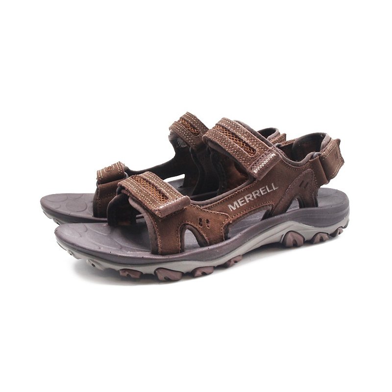 MERRELL (Male) HUNTINGTON LTR CONVERT Water and Land Genuine Leather Waterproof Sandals Men's Shoes - Coffee - Sandals - Waterproof Material 