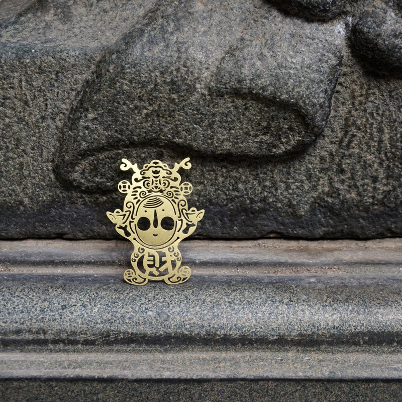 麥麥大節慶-善財童子 金屬書籤-金 | 文化節慶 開運祈福 文具送禮 - 書籤 - 銅/黃銅 金色