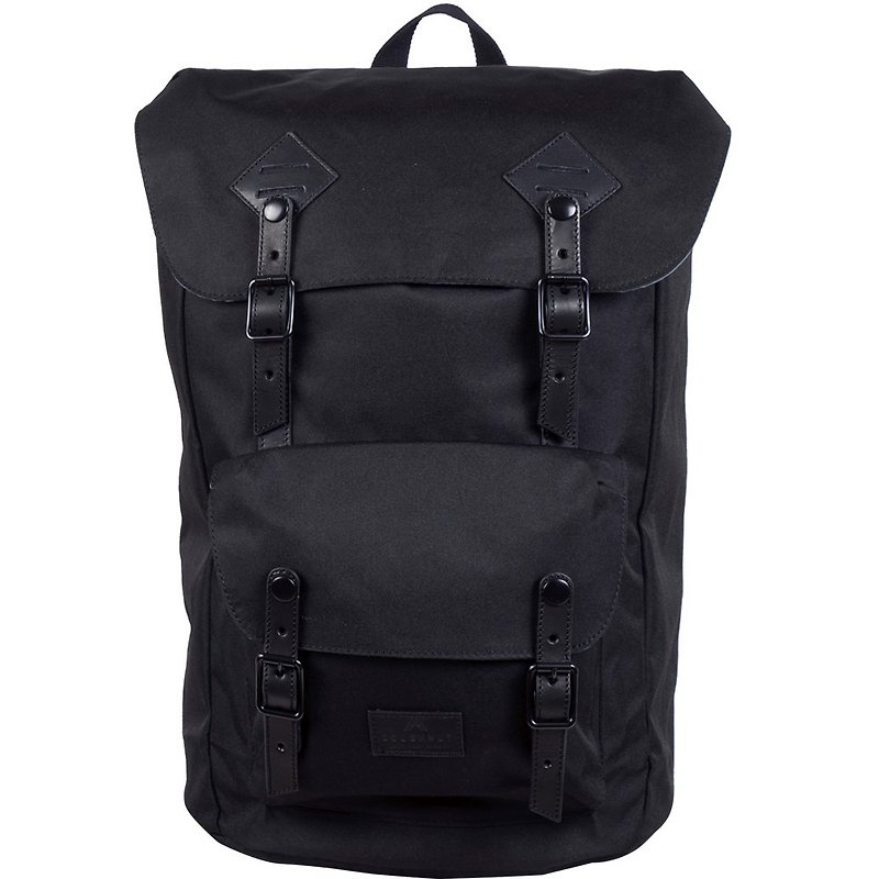[Design Brand | DOUGHNUT] AMERICAN VINTAGE NYLON Black - กระเป๋าเป้สะพายหลัง - ไนลอน สีดำ