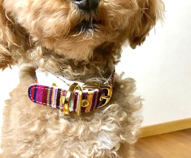 おしゃれな犬の首輪 手織りネパール柄カラー ショップ Ohanadog Of Haruo uchi 首輪 リード Pinkoi