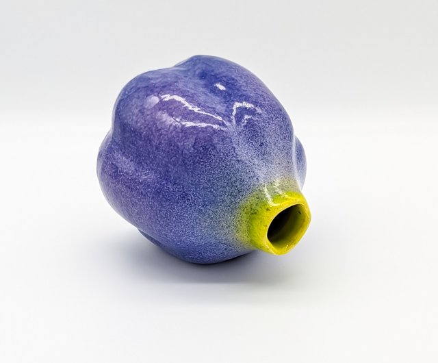 紫色 陶器 花瓶