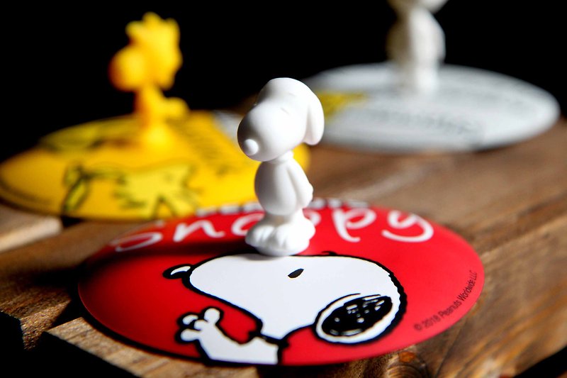 SNOOPY Snoopy-Character Series Silicone Cup Lid (Snoopy) - Other - Silicone Red
