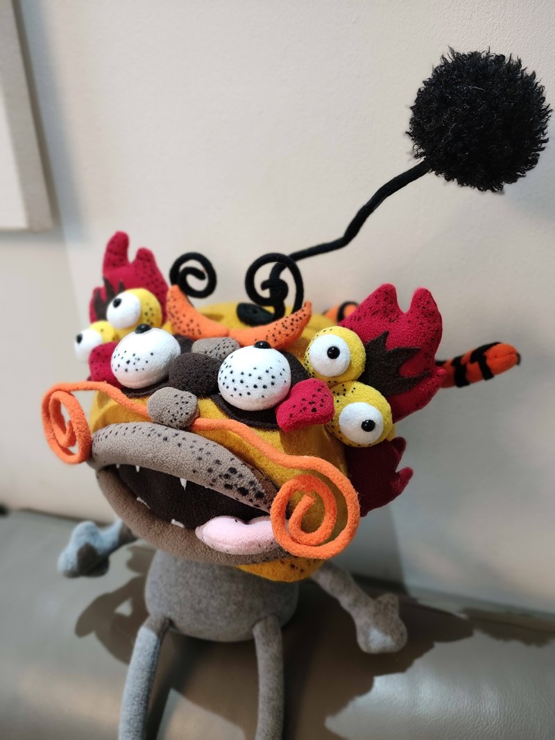 Plumo Little Monster Little Tiger Handmade Hat - หมวก - ขนแกะ หลากหลายสี