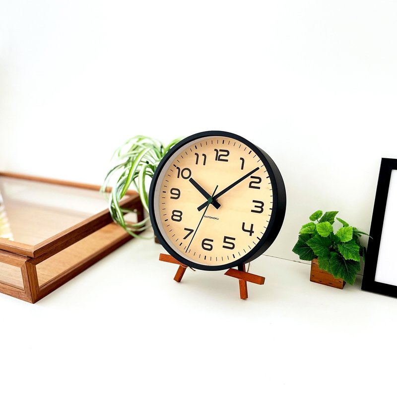 KATOMOKU plywood clock 23 S尺寸 黑色 (km-146BK) 掛鐘 - 時鐘/鬧鐘 - 木頭 黑色