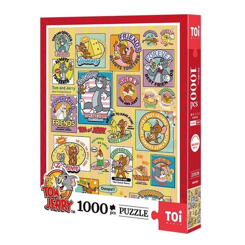 TOi圖益 美味的朋友Tom&Jerry湯姆貓與傑利鼠拼圖1000片 經典漫畫 - 拼圖 - 紙 多色