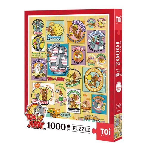 TOi圖益拼圖旗艦店 TOi圖益 美味的朋友Tom&Jerry湯姆貓與傑利鼠拼圖1000片 經典漫畫