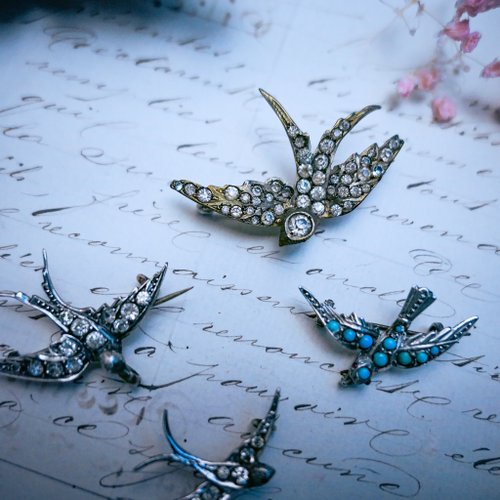 ビクトリア朝100周年記念ツバメブローチ - 英国、フランス、ヨーロッパ