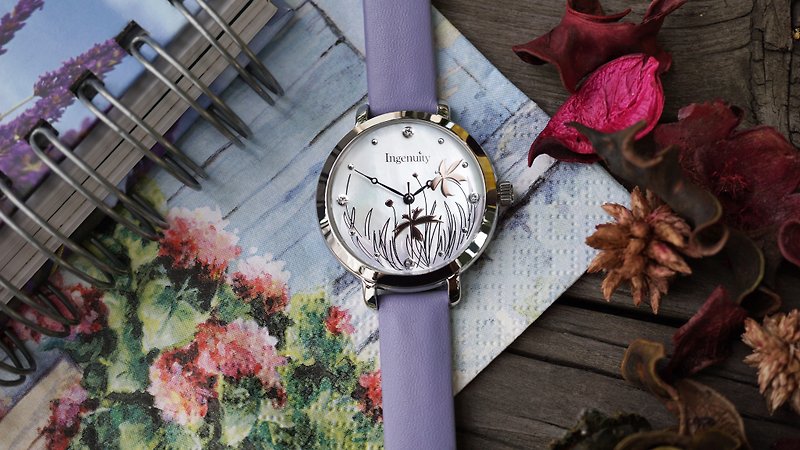 手工金針花腕錶/ 經典女錶推薦 - 女裝錶 - 其他金屬 紫色