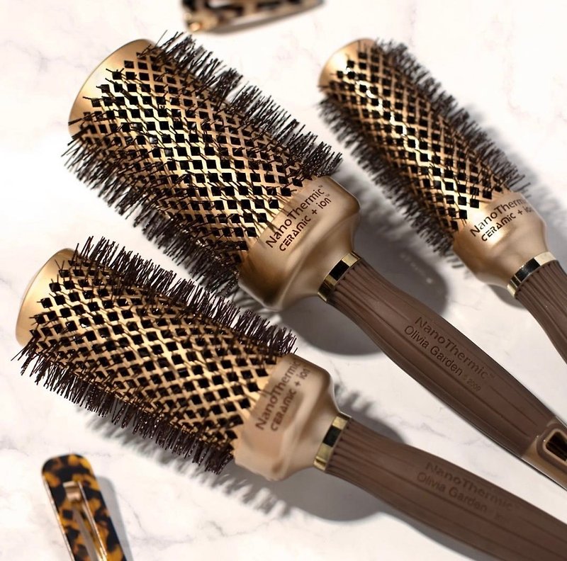 American Olivia Garden NT ceramic ion gold round comb - Makeup Brushes - Other Materials Gold